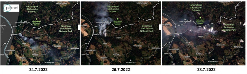 Zdroj: akademický přístup FLD ČZU do databáze Planet Labs PBC